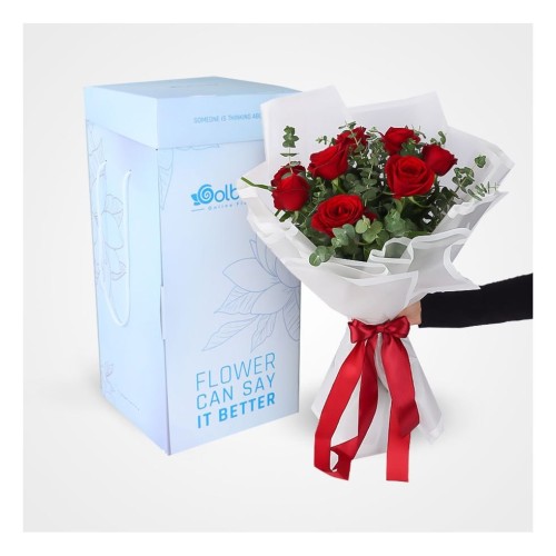Mahak Bouquet of Red Roses (Golbox)